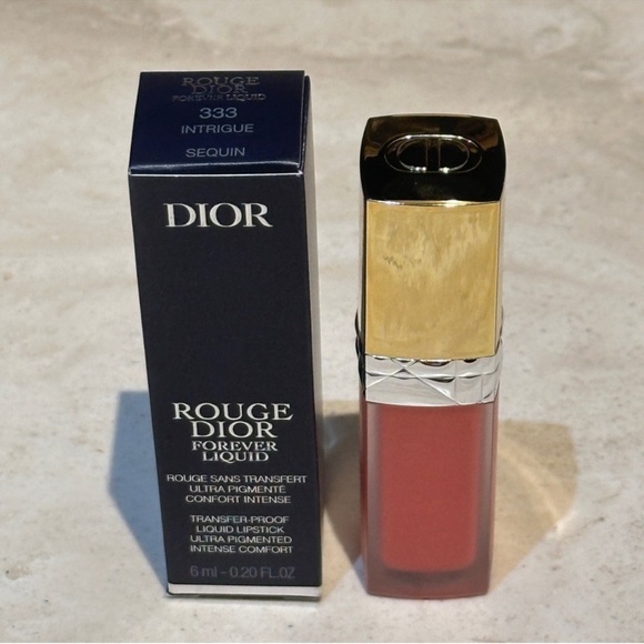 Limited Edition Dior Rouge Dior Forever Liquid Sequin Lipstick - 333 Intrigue - Picture 1 of 8